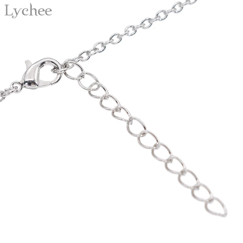Модные стразы Lychee ожерелье с подвеской в виде сердца медсестры серебряная
