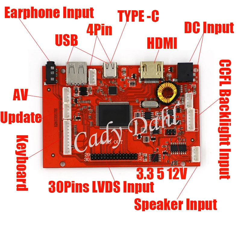 USB HDMI AV наушники типа C + кабель 40P LVDS фотоплата для Raspberry PI 2 PC 1366x768 1ch 6 битный ЖК