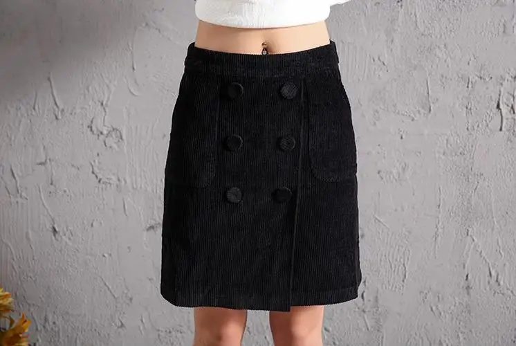 Женская Осенняя Вельветовая юбка большого размера|corduroy skirt|half skirta skirt |