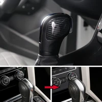 abs mattecarbon fibre for jetta mk6 2017 2018 2019 car gear shift knob lever handle cover trim accessories styling 2pcs