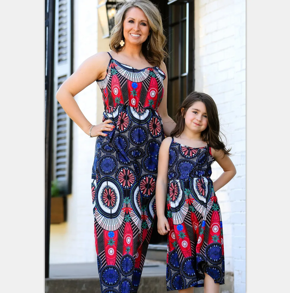 

2019 spring and summer sexy sling round print dress female