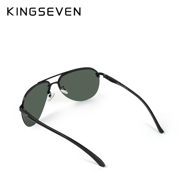 Мужские солнцезащитные очки без оправы KINGSEVEN брендовые алюминиевые с