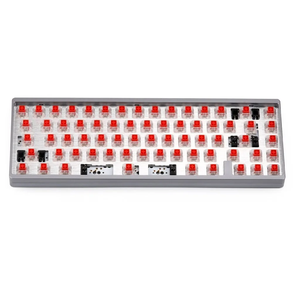 Полностью собранная клавиатура KBD67 с печатной платой type C и алюминиевой/латунной