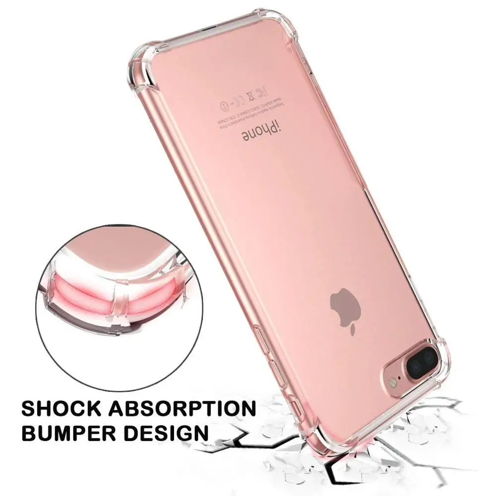 LSDI Crystal Clear Case Shock Absorption Bumper Coer for iPhone 6 6s 7 8 Plus X XS XR 11 pro Max Slim Thin Transparent Shell | Мобильные