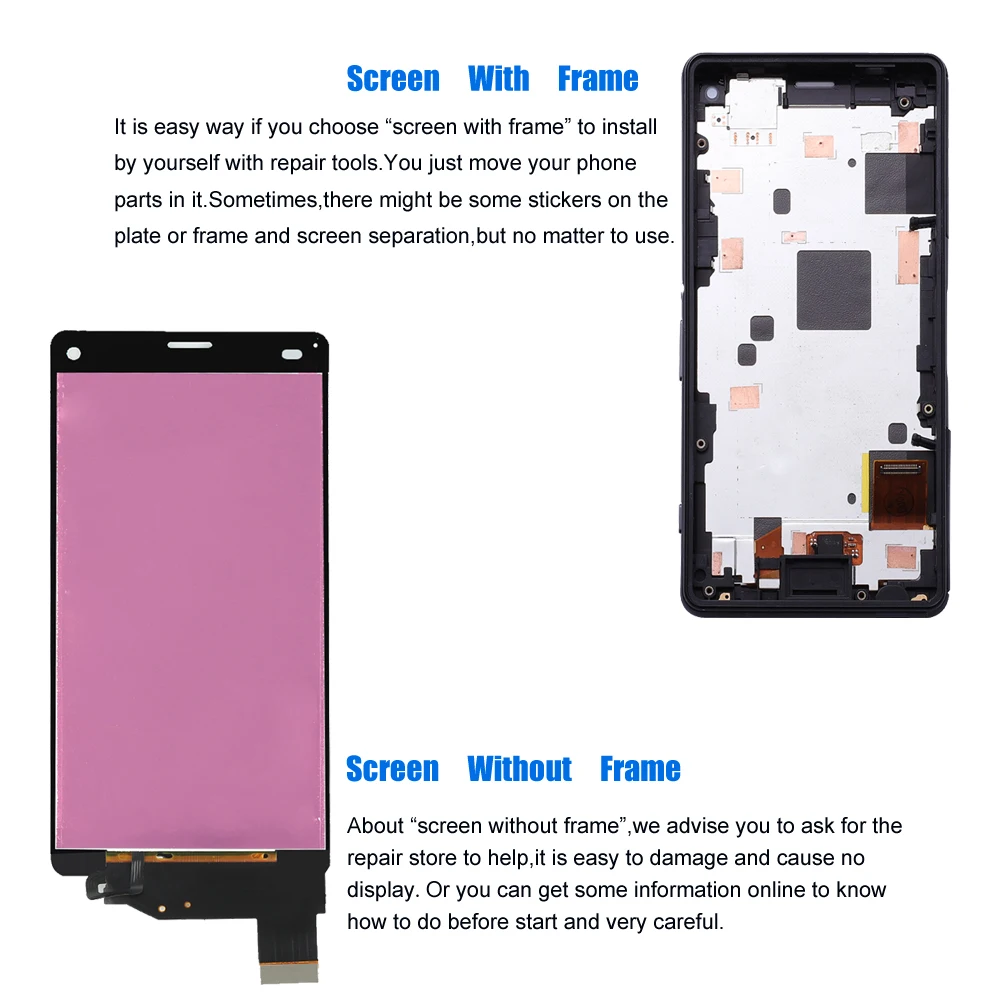 Для Sony Xperia Z3 Compact дисплей сенсорный экран дигитайзер сборка D5803 D5833 ЖК для Mini
