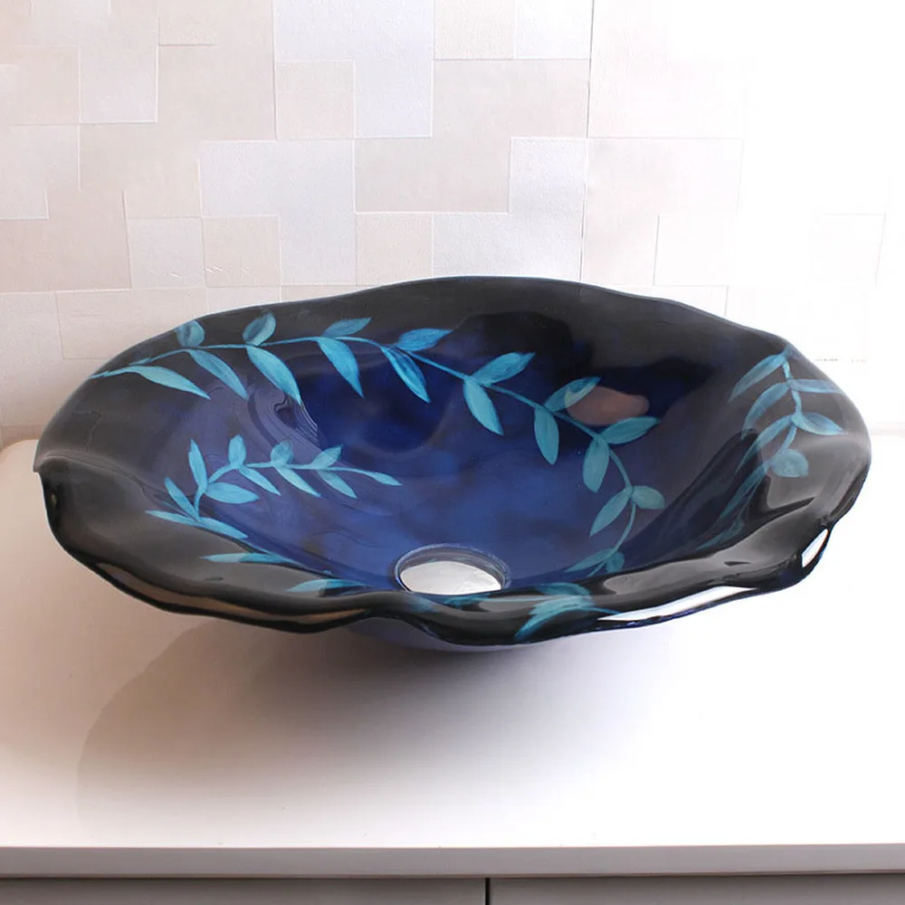 

Washbasin above counter basin round home bathroom balcony outdoor retro art basin wash basin LO712132