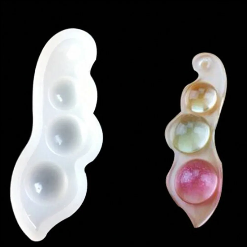 1PCS UV Resin Jewelry Liquid Silicone Mold Pea Pendant Shape Making DIY Craft Handmade White|Инструменты и оборудование
