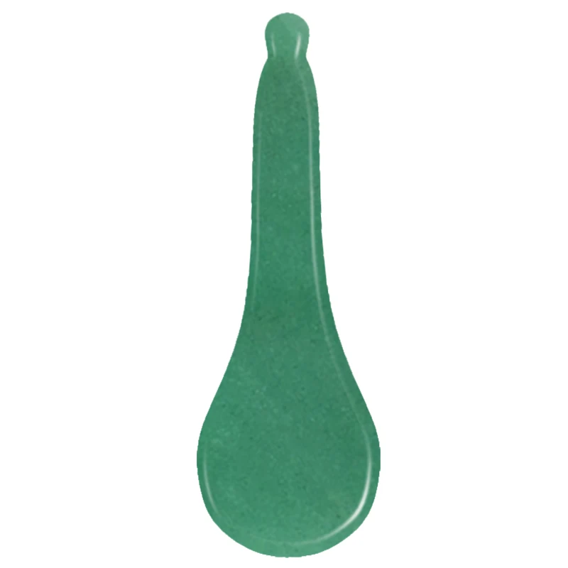 Прямая Jade Gua Sha массажер для лица Guasha натуральный зеленый нефрит соскабливающая доска Jade Guasha массажный инструмент Gua Sha камень