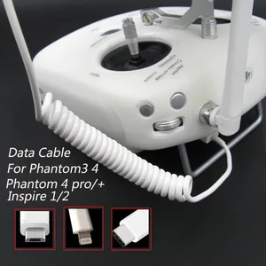 Android IOS Type C портативный пружинный кабель для передачи данных для DJI Phantom 34 PRO + Inspire 12 подходит для телефонов IPhone IPad Android