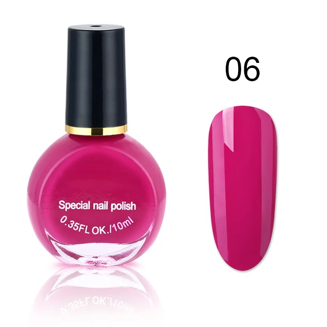 006 26 Colors Stamping Paint Nail Polish Pure Color Vernis a Ongle Nail Art Nagellak Gel Varnish Hybrid Lucky Lacquer Paint Gellak - Цвет: 006