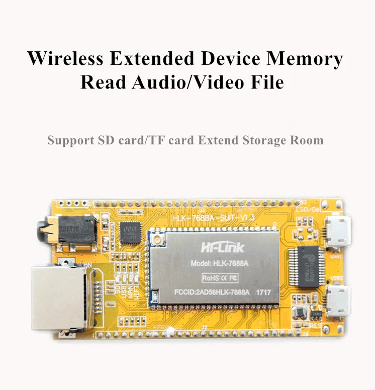 MT7688 чип USB запоминающее устройство аудио/видео беспроводной переносное хранилище макетная плата wifi модуль OPENWRT
