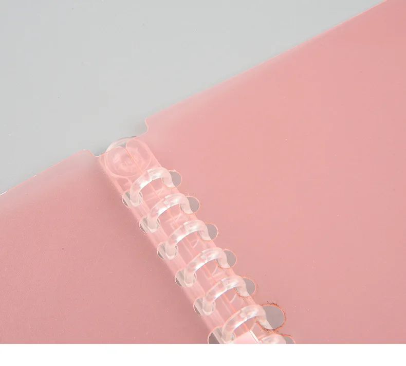 2pair/set A5 B5 Original 20/26 Hole Transparent PP Loose Leaf Binder Circle Calendar Ring Notebook Cover Diary Weekly Organizer