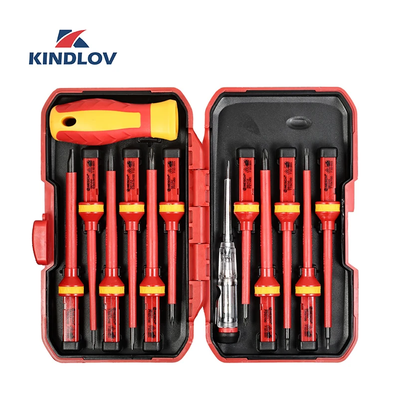 KINDLOV Набор отверток изолированный 13 в 1 Parafusadeira точность Multi Torx Бит Phillips Магнитных
