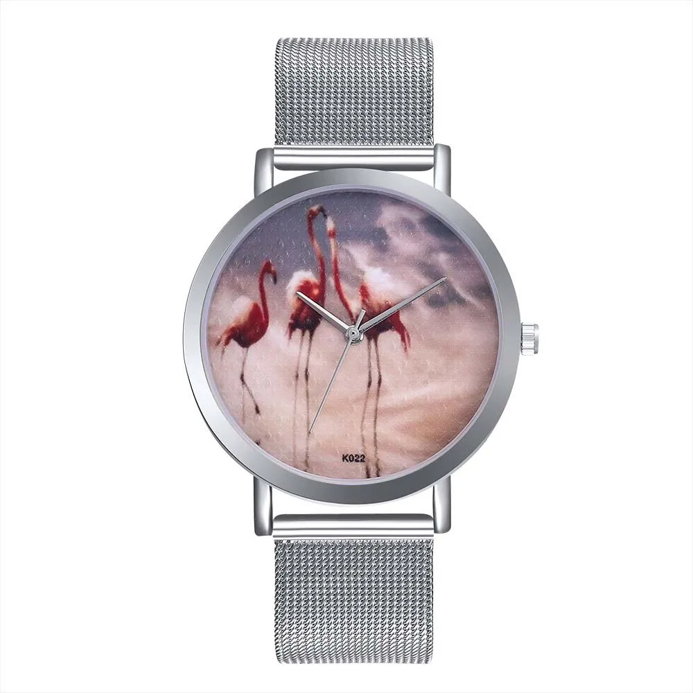 FUNIQUE 2018 новые кварцевые часы с фламинго женские и мужские Reloges Feminino платье пара