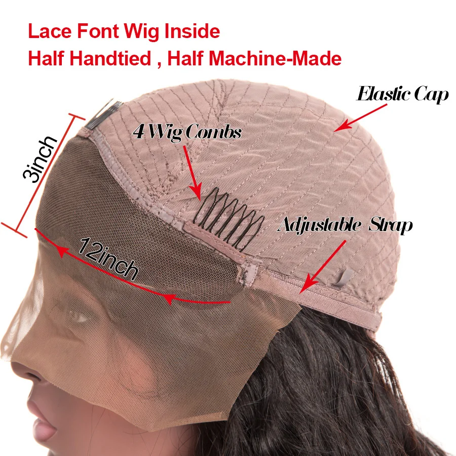 Предварительно сорвал полный Синтетические волосы на кружеве человеческих