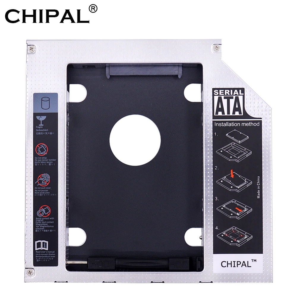 CHIPAL 50 шт. Универсальный 2nd HDD Caddy 9 5 мм SATA 3 0 для 2 &quot2 ТБ SSD чехол Корпус жесткого