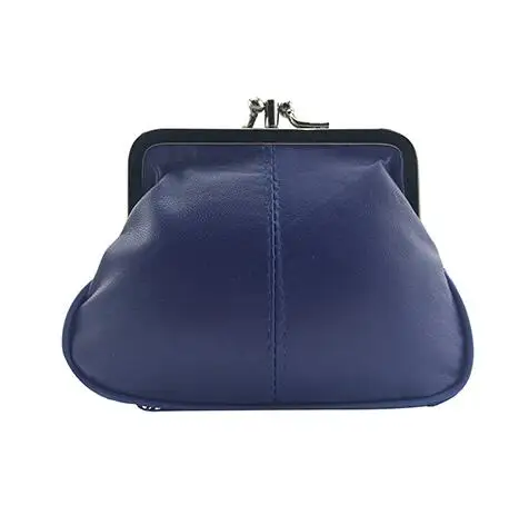707blue-1 NICOLE& CO, кошелек для монет из натуральной кожи, Женский кошелек из овечьей кожи, кошелек с металлическим замком, держатель для карт, кошелек на молнии, маленькая сумка - Цвет: 707blue-1