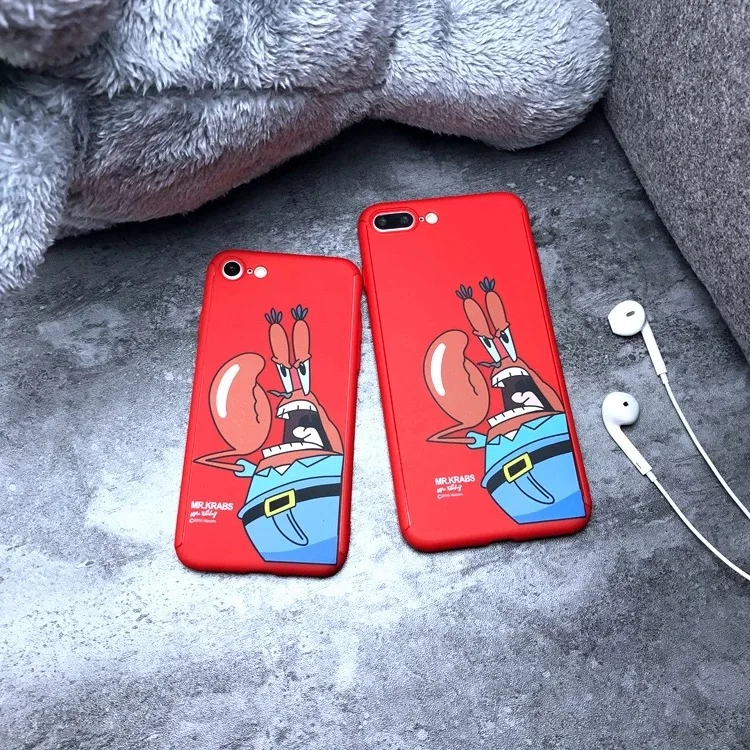Мультяшный 360 Полный корпус защитный чехол для телефона Iphone 6 6s 7 8 Plus xs max xr задняя