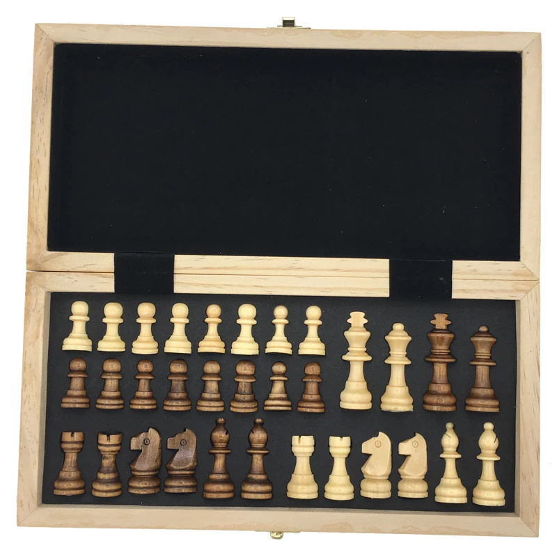 Folding Magnetic Chess set high quality Portable board size 39.5mm*39.5mm wood | Спорт и развлечения