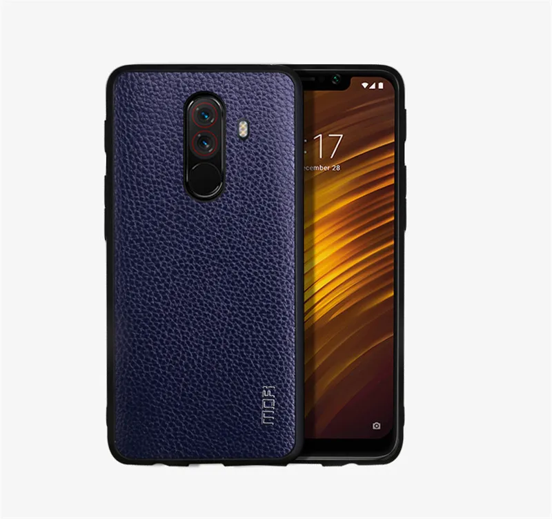 Чехол Pocophone F1 для Xiaomi Pocophone F1 Чехол обложка на заднюю панель из искусственной кожи деловой стиль для Xiaomi Poco f1 чехол красный 5,99"