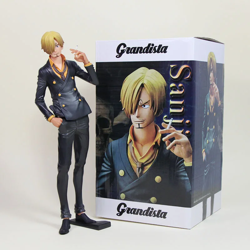 sanji in box 25 см аниме одна деталь грандиста Луффи фигурка Grandline мужчины Обезьяна D Луффи ПВХ фигурка Коллекционная модель игрушки куклы - Цвет: sanji in box
