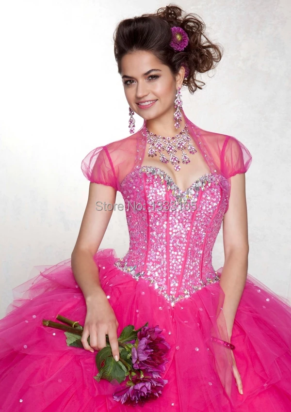 Gorgeous Ball Gown Sweetheart with Jacket Floor-Length All Over Sequins and Beaing Quinceanera Dresses Formal Party dresses 2014 | Свадьбы и