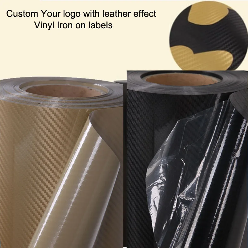 Good Quality Custom PU Leather Heat Print Transfer-film on Clothes DIY LOGO Effect Vinyl Transfers Bag Shoes Patches |