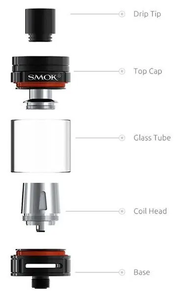 100% Оригинальный Smok TFV8 детский бак 3 мл/2 м топ-наполнение Регулируемый воздушный