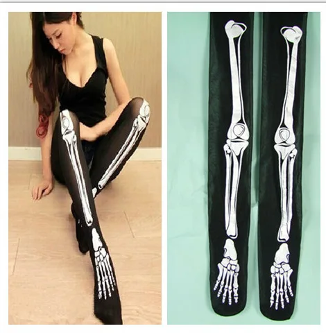 Новинка 5 шт./лот колготки в японском стиле без коробки с черными косточками