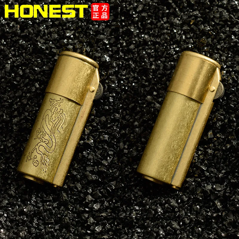 Старая керосиновая резная ветрозащитная Зажигалка из чистой меди