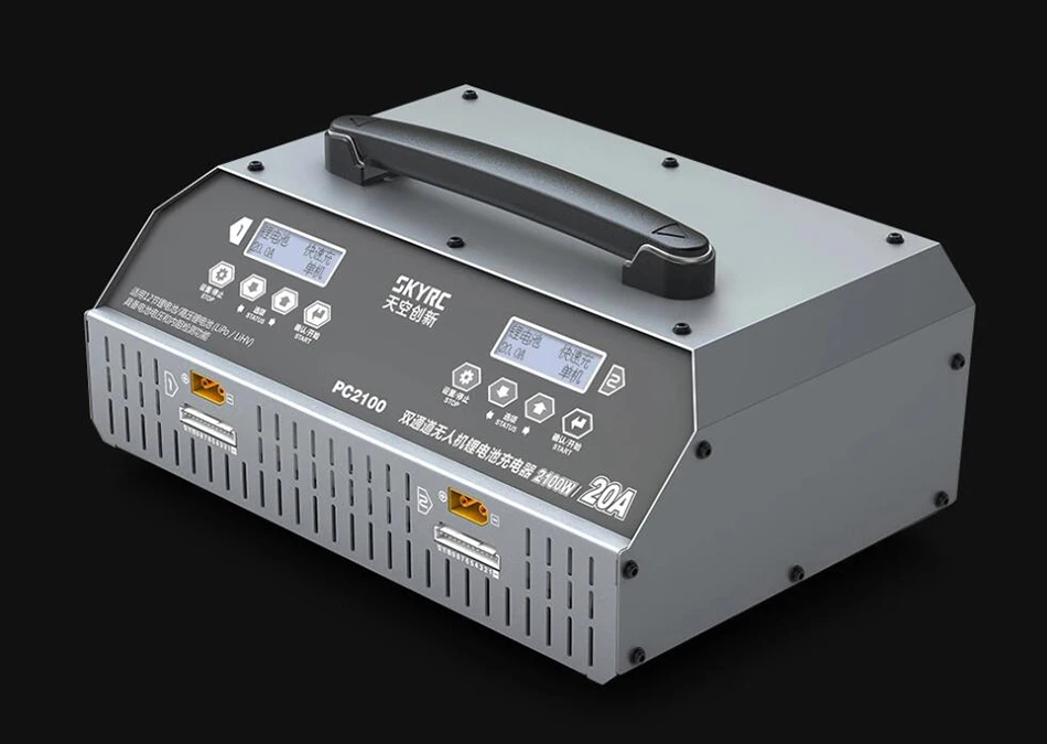 SKYRC PC2100 двухканальный 12S Lipo зарядное устройство 2100 Вт/20A двухканальный БПЛА литиевая батарея зарядное устройство PC2100