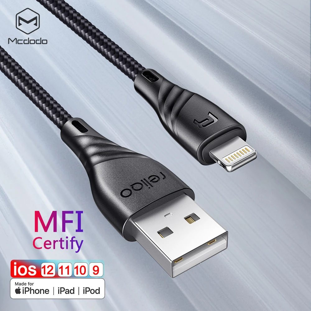 MFi USB кабель MCDODO для iPhone X Xs Max XR 2A быстрая зарядка передачи данных 8 7 6Plus шнур