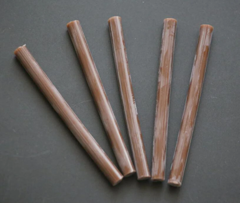 12 кератиновых клеевых палочек коричневого цвета для наращивания волос|glue stick