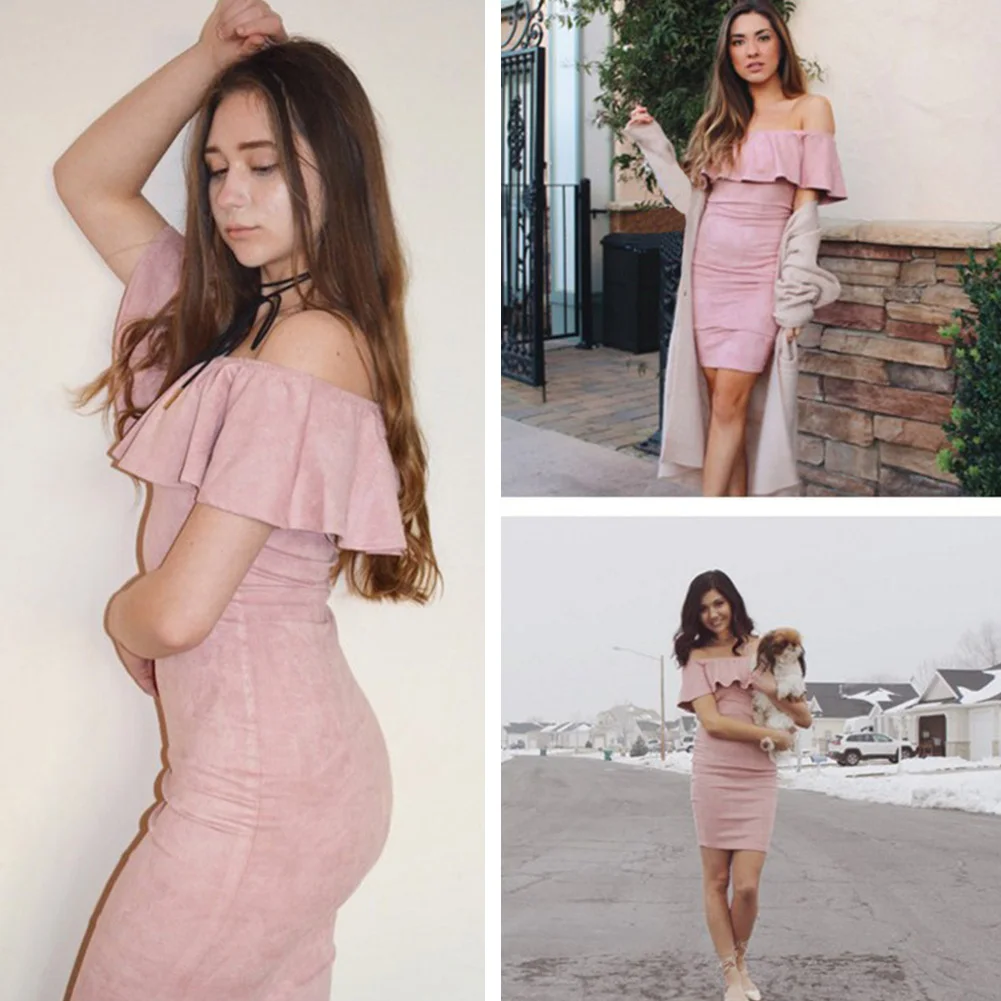 Женские оборками пакет хип Цветочные Тонкий Лето Элегантный с открытыми плечами