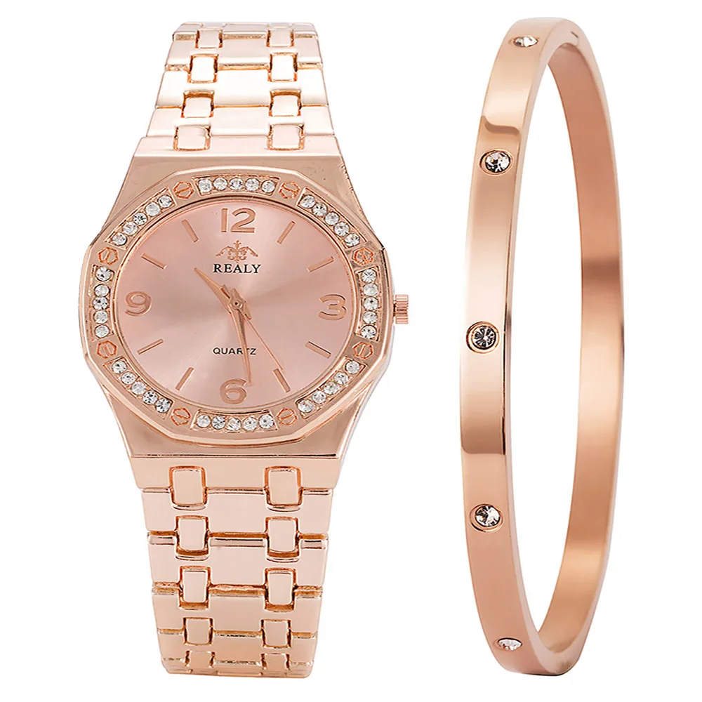 Топ Подарочная коробка набор женский 3 шт часов шикарный горный хрусталь