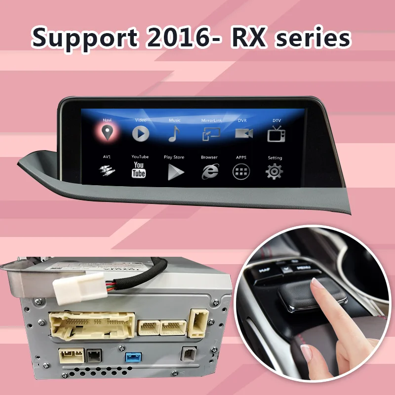 Android/carplay интерфейсная коробка для Lexus RX- 12,3 видео интерфейс с дистанционным сенсорным управлением RX350 RX450h по lsailt