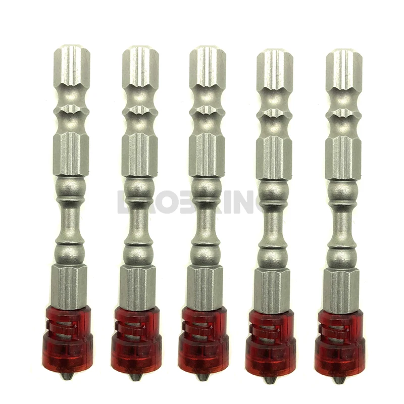5pcs single head 5 шт. PH2 Магнитная отвертка бит против скольжения S2 стальной электрический отвертка набор 1/" шестигранный хвостовик с одной головкой электроинструменты - Цвет: 5pcs single head
