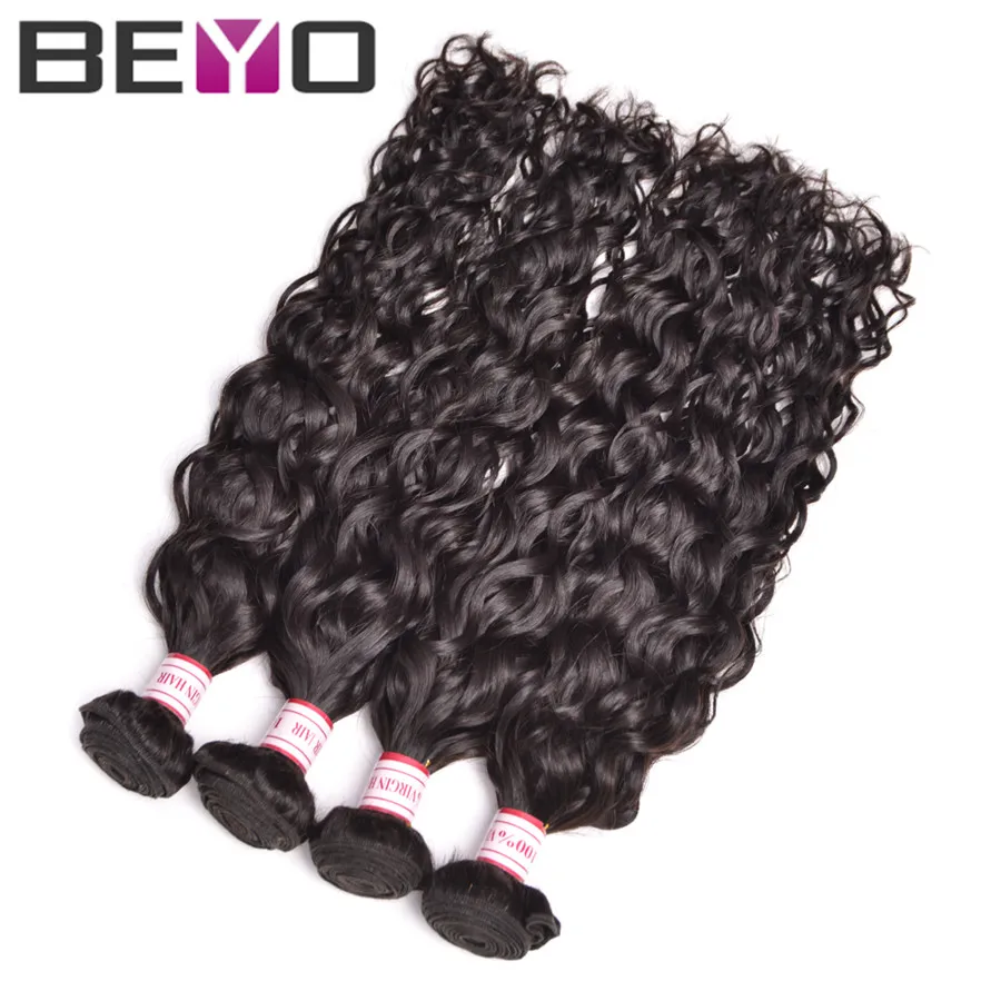8A Malaysian Virgin Hair Natural Wave 4 Bundles Top Curly Mink Human Weave |