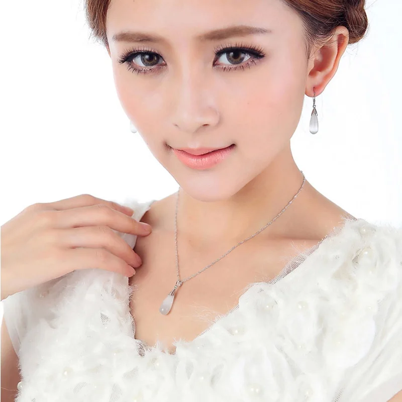 IREACESS Новая мода капля опал Свадебные Ювелирные наборы для женщин ожерелье и