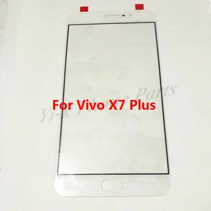 50pcslot white black gold for vivo x7 plus x 7 plus front glass touch screen panel mobile phone replacement parts free global shipping