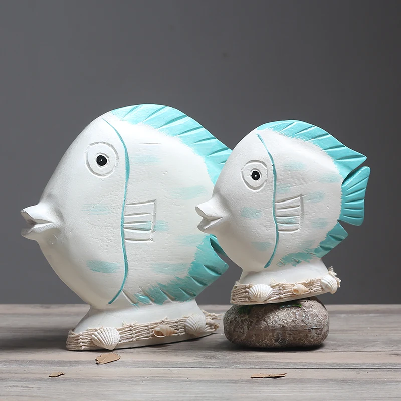 

2 pieces for a lot Handmade Home Decoration Wooden Fish