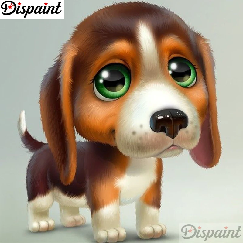 

Dispaint Full Square/Round Drill 5D DIY Diamond Painting "Animal dog scenery" 3D Embroidery Cross Stitch 5D Home Decor A10751