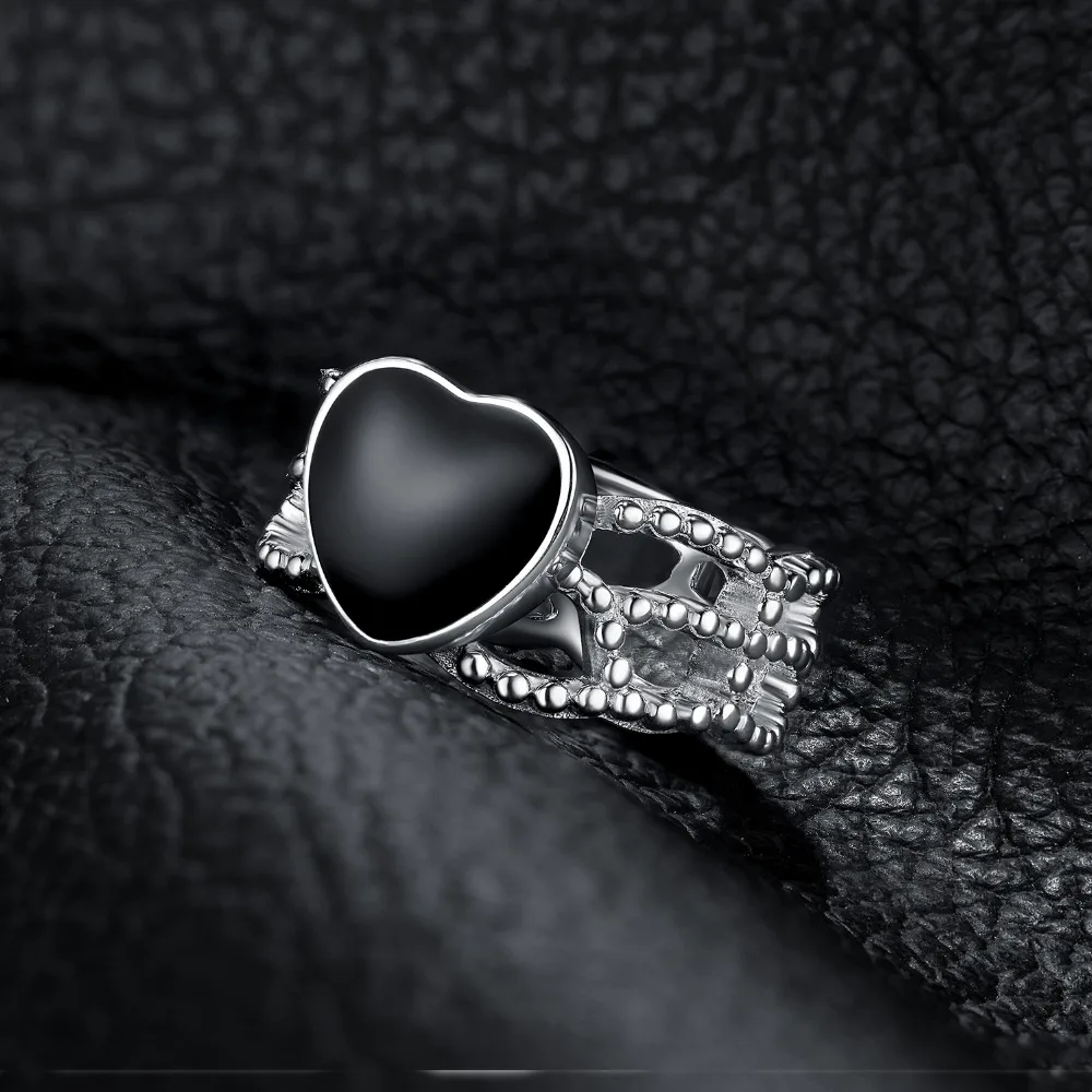 JewelryPalace Винтажное кольцо Love 4.4ct подлинный черный оникс переплетенный браслет 925