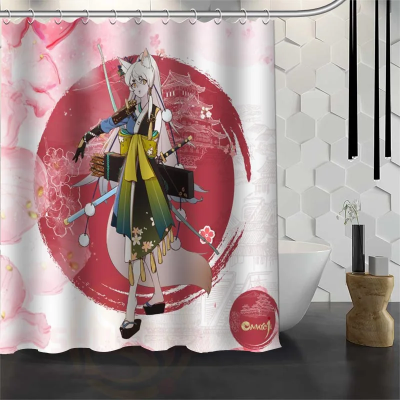 Пользовательская Водонепроницаемая занавеска для душа Onmyoji ванной комнаты из