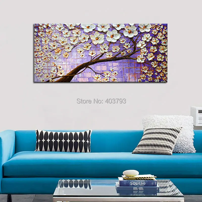 Красивая ручная работа современное искусство абстрактная живопись цветущее