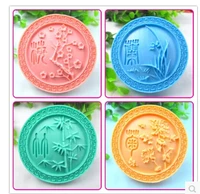 plum orchid bamboo and chrysanthemum silicone soap mold cake decoration cake mold manual soap mold fondant tools
