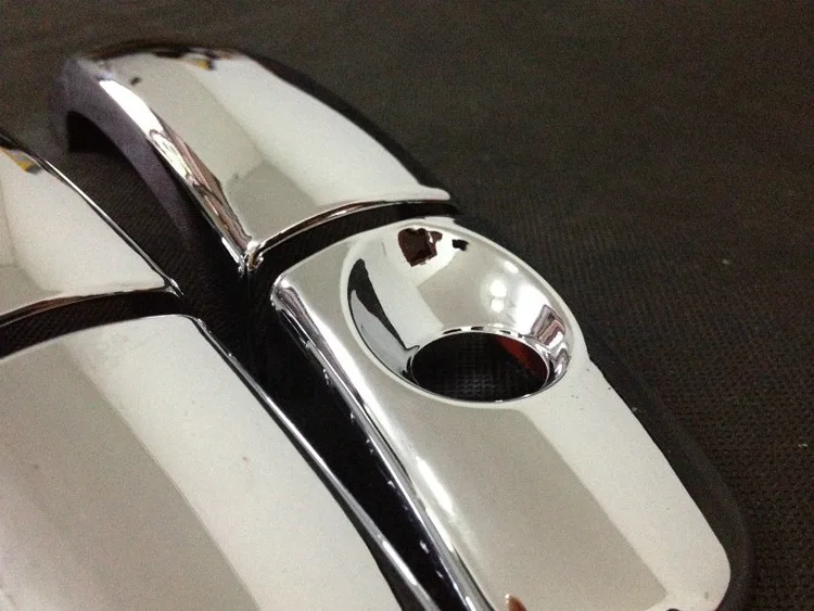 

For Ford KUGA ESCAPE 2013-2014-2015 Car Chrome Side door Handle Cover Trim with 1 keyhole car exterior accessory Freeshipping