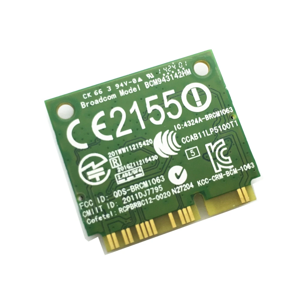 Для беспроводной Wi-Fi карты DW1704 1704 BCM943142HM Mini PCI-E WLAN 802.11N Поддержка Bluetooth 4 0 для 17TR 15TR