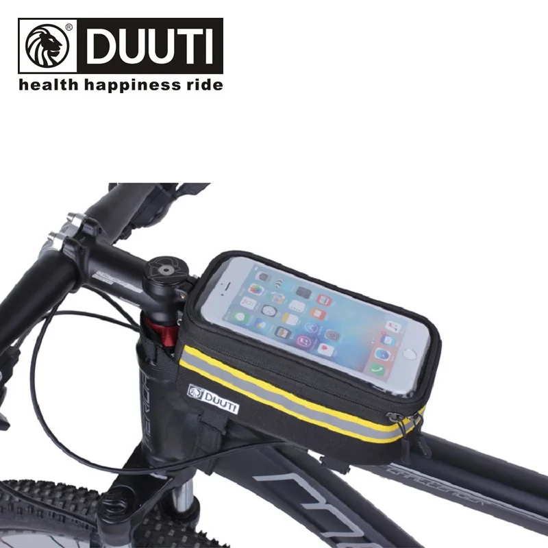 

DUUTI Bicycle Frame Bag Waterproof Mountain Bike Touch Screen Phone Holder Bike Repair Tool Pouch Riding Bicycle Front Frame Bag