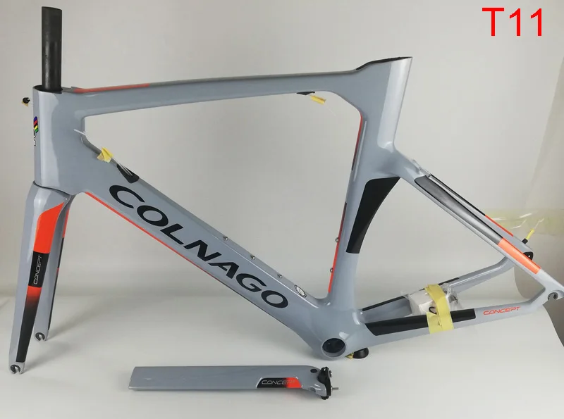 T11 Fluo желтый T07 Colnago концепция рама дорожный велосипед карбоновая рама подходит как di2 Механическая группа доступны размер XXS XS s m l xl - Цвет: T11